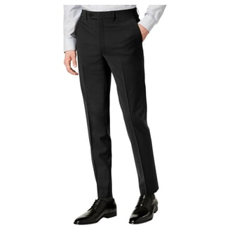 【新品】<N.ハリ>SLIM STRAIGHT SLACKS 38 BLK 38 x 32 in. Mens Super Stretch Slim Pants, Black - Pack of 24