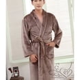 thumbnail image 5 of 2pc DIY Coral Velvet Custom Embroidery Bathrobe Men Nightgown Warm Women Yukata Long Bath Robe Custom Embroidery Logo Sleepwear, 5 of 5