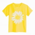 thumbnail image 4 of TOWED22 Girl's Cartoon Graphic Tees Short Sleeve Crewneck Oversized Preppy T Shirt Cute Summer Tops(Yellow,2-3 Y), 4 of 4