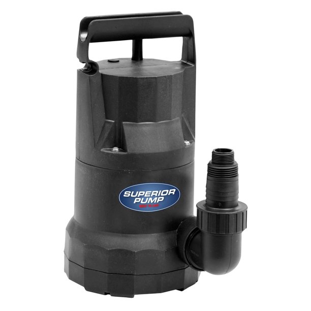 Superior Pump 91359 1/3 HP SideDischarge Thermoplastic Utility Pump