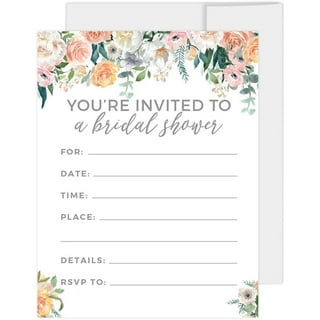 100 Pack Blank Invitation Cards with Envelopes, Cardstock Paper for  Weddings, Birthday Party, Baby Shower, DIY (5x7 In) 