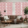 thumbnail image 2 of Ambesonne Shabby Flora Window Curtains, Spring Garden Roses, Each 28" W x 84" L, Pale Pink Hot Pink, 2 of 5