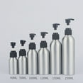 thumbnail image 2 of 40ml-250ml Aluminum Bottle Storage Lotion Liquid Sanitizer Screw Pump Container, 2 of 8