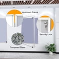 thumbnail image 3 of XIWODE Enclosed Bulletin Board with Aluminium Frame, Gray Fabric Notice Boards Cabinet, 36 x 24 Inch (8 x A4), 10 Colorful Push Pins Included for Display and Presentation, 3 of 6