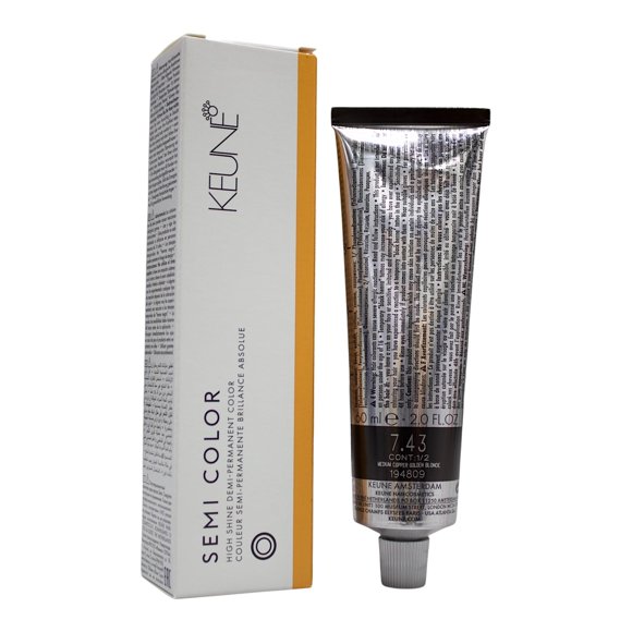 Keune Semi Color 7.43 Demi-Permanent Color Medium Copper Golden Blonde 2 Oz