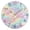 Gold Needle, variant on 10" Artistic Round Wall Decorative Desk Clock Wall Clock Home Decor Cute Pastel Rainbow Background