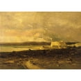 thumbnail image 3 of William Lamb Picknell 24x18 Black Modern Framed Museum Art Print Titled - Cottage by the Sea, 3 of 5