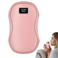thumbnail image 2 of Portable Hand Warmer 2 In 1 Camping Hand Warmers with Digital Display 3 Heat Settings Double-Sided Heating Magnetic Split Hand (Pink), 2 of 7