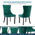 thumbnail image 5 of Aukfa High-End Upholstered Dining Chairs Set of 2, Modern Tufted Solid Wood Side Chair with Nailhead Trim - Green, 5 of 8