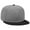Blk/Gry/Gry, variant on OTTO SNAP Wool Blend Twill Round Flat Visor 6 Panel Pro Style Snapback Hat - Gray