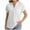 White, variant on Sevevn Women's Casual V-Neck Short Sleeve Solid Color Shirt Top Blouse With Pockets Sales Today Gray S