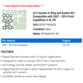 thumbnail image 2 of A/C System O-Ring and Gasket Kit - Compatible with 2007 - 2014 Ford Expedition 5.4L V8 2008 2009 2010 2011 2012 2013, 2 of 2