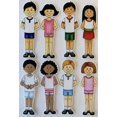 thumbnail image 2 of Juego de muñecas de fieltro para vestir, 8 muñecas + tablero de franela de 78 piezas, tablero de juegos de cuentos para niños y niñas, 2 of 3