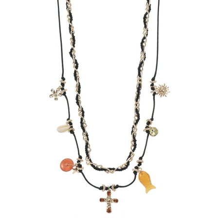 No Boundaries 2pc Layered Shell Necklace Set