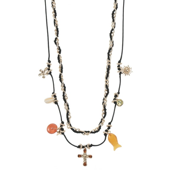 No Boundaries 2pc Layered Shell Necklace Set