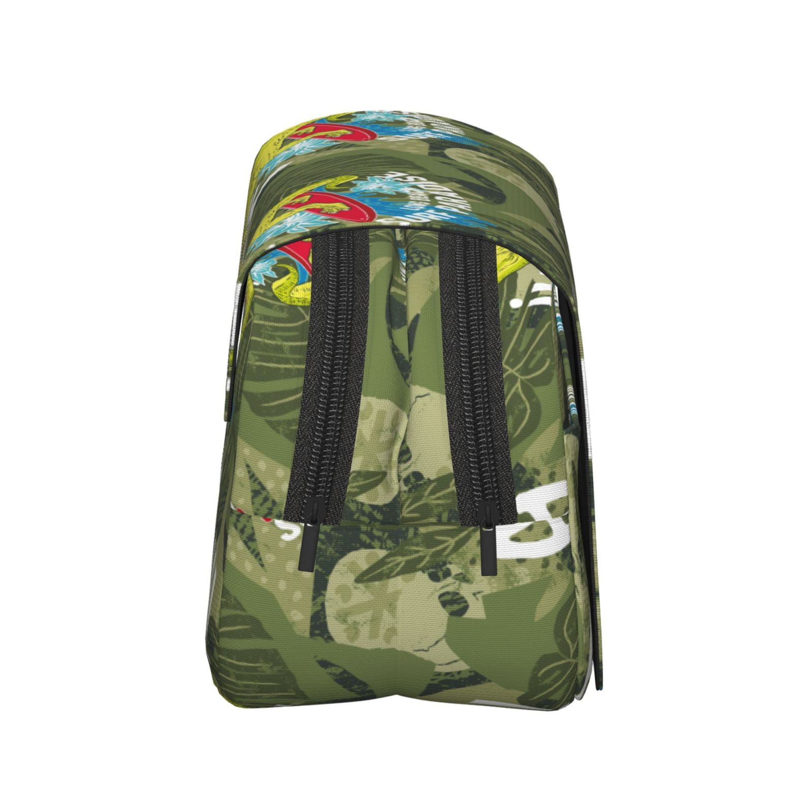 Rateoe Surfing Dinosaur Pattern Double Clamshell Pen Case, Storage Organizer with Two Zipper Compartments– Holds Up to 50 Pencils & Pens