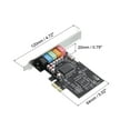 thumbnail image 2 of Tarjeta de sonido PCIe Uxcell, tarjeta de audio estéreo interna 5.1 de 24 bits con CD, adaptador de canal PCIe integrado en la caja de la computadora color negro, 2 of 5