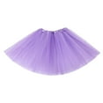thumbnail image 2 of Women's Solid Color Tutu Skirt, 5 Layered Tulle Performance Skirt, Elastic Waist Dance Skirt, Costume Party Skirt, Ballet Skirt, Festival Running Skirt Purple A, 2 of 3