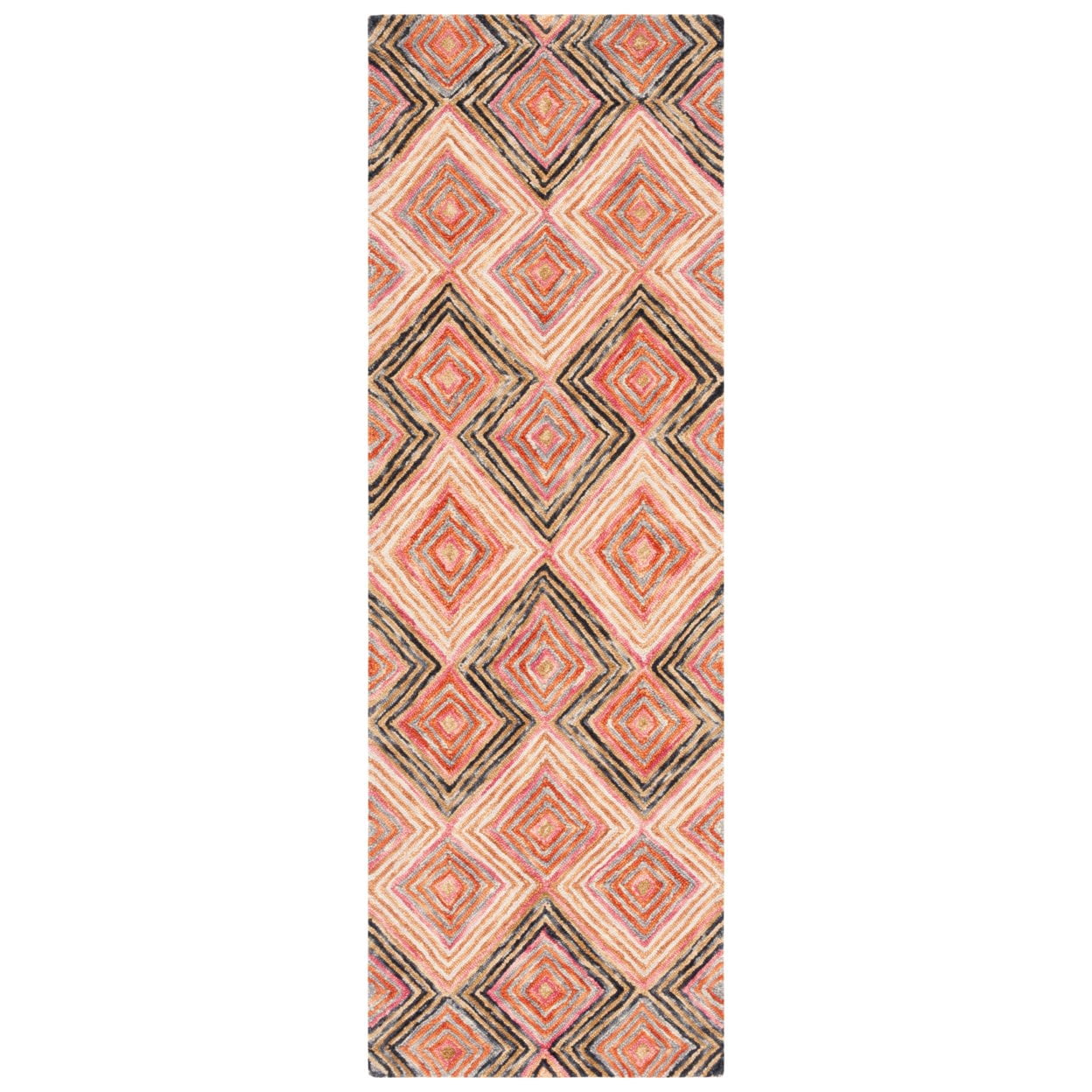 SAFAVIEH Aspen Kristal Abstract Geometric Wool Runner Rug, Gold/Olive, 2'3" x 8'