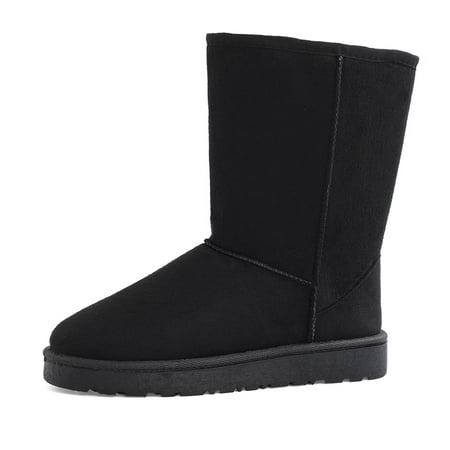 

Women s Faux Suede Snow Boots Classic Slip On Mid Calf Warm Plush Lined Snow Shoes Women s Footwear