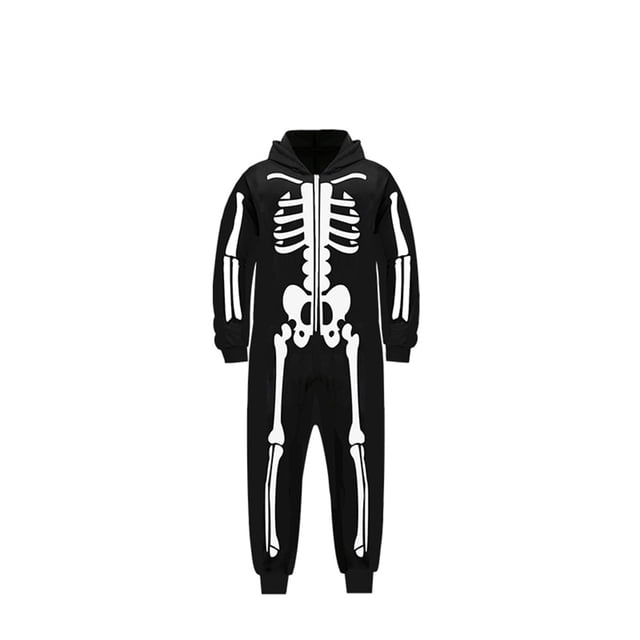 Pijama con pantalones de una pieza con estampado brillante para Halloween, disfraz para padres e hijos, mono de una pieza para niños y niñas