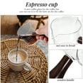 thumbnail image 4 of Double Mouth Milk Cup with Wooden Handle Spout Espresso Glass Expresso Coffee Household, 4 of 6