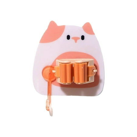 

HIdegrf Rack Kitchen Essentials for New Home kitchen Clearance Items under 10 Dollars Deals Prime Bubble Bear Mop Rack Card Seat Hook Strong No Punch Mop Clip With Hook Mop Clip
