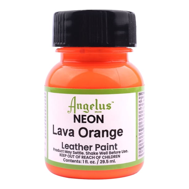 Pintura Para Cuero Neon 29.5Ml Lava Orange Angelus