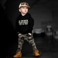 thumbnail image 2 of FRSASU Kids Pants 锛孠id Toddler Baby Boy Long Sleeve Hooded Sweater +Camouflage Pants Outfits Set, 2 of 9