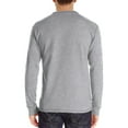 thumbnail image 2 of Hanerdun Men Solid Casual T-Shirts Male Long Sleeve Tee Tops Light Gray XL, 2 of 6