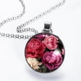 thumbnail image 2 of Peony Elegant Glass Circular Pendant Women's Necklace, 2 of 5