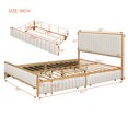 thumbnail image 2 of Historyli Go5H Queen Size Platform Bed Frame With Headboard, Metal Lath, 4 Drawers, Anti Sagging Mattress Support Durability And Stability Queen Size Bed, No Box Spring Needed, 2 of 9