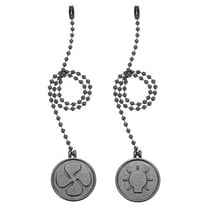 Uxcell 13 Inch Ceiling Fan Pull Chain Extender Sets, Black 2 Pcs (Rond Shape)