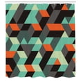 thumbnail image 3 of Ambesonne Geometric Shower Curtain, Modern Design Image, 69"Wx70"L, Multicolor, 3 of 3