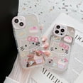 thumbnail image 5 of for iPhone 15 Pro Max Case Cute Mirror Girly Pink Rabbit Women Silicone Slim Protective Phone Cases for iPhone 15 Pro Max (Cat, iPhone 15 Pro Max), 5 of 13