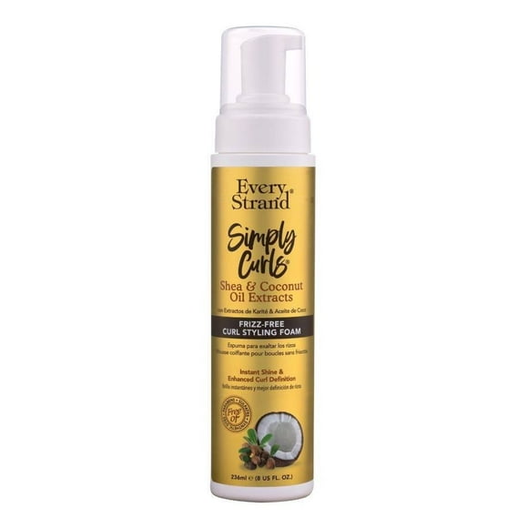 Espuma para rizos Every Strand Simply Curls con extractos de karité y aceite de coco 236 ml