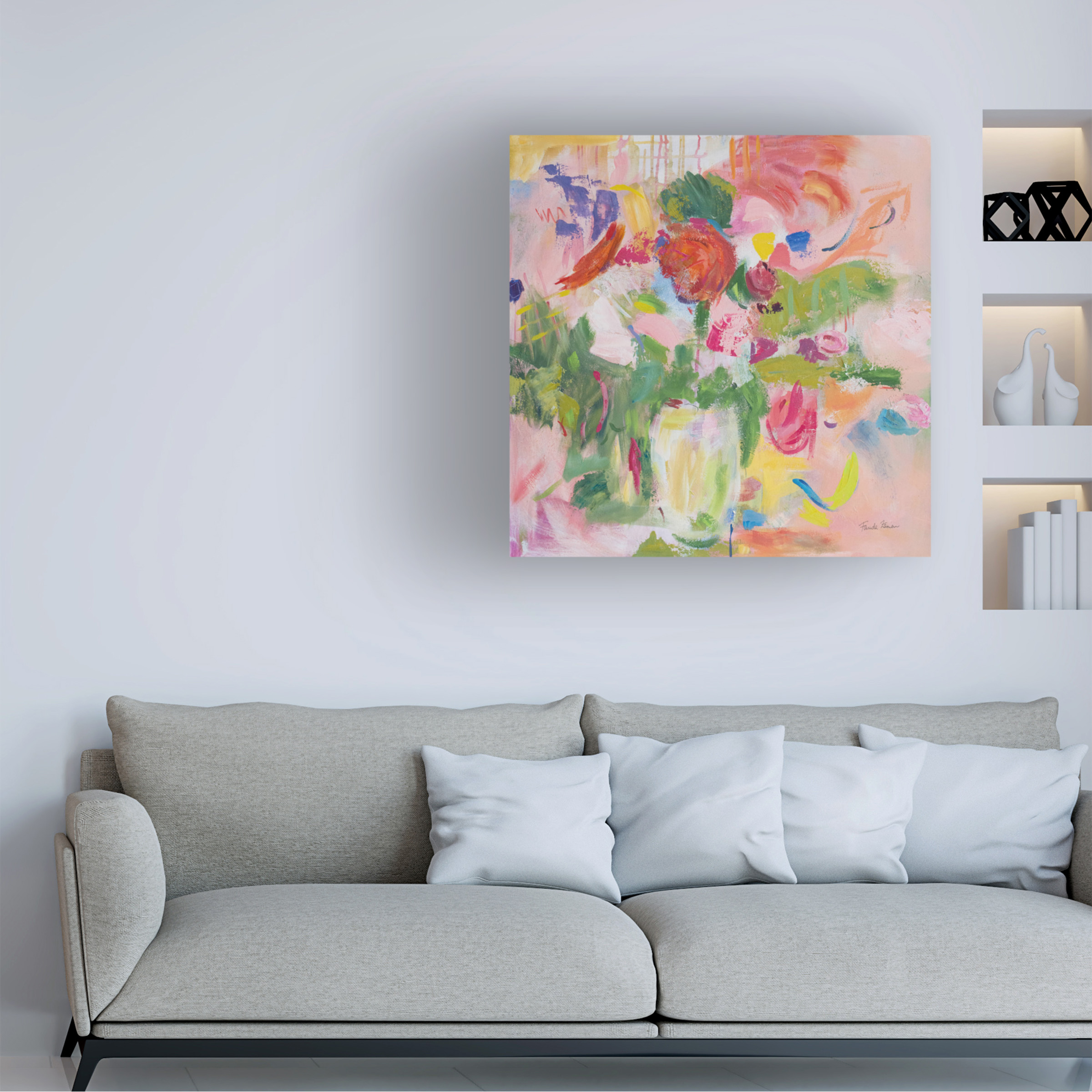 Trademark Fine Art 'Pink Impressionism' Canvas Art by Farida Zaman
