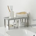 thumbnail image 4 of Estante de almacenamiento retráctil para cocina, estante para almacenar botellas de condimentos, estante para condimentos de acero inoxidable de doble capa, estante para condimentos de mesa, 4 of 5