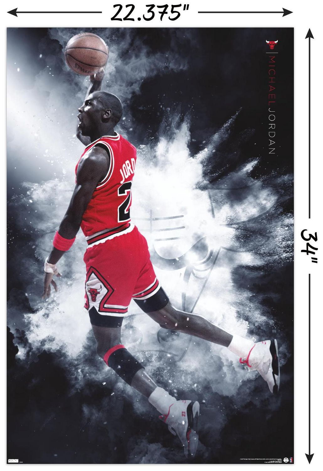 Michael Jordan - Burst Wall Poster