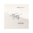 thumbnail image 5 of Tiny Open Heart 4mm Baby / Toddler / Kids Earrings Screw Back - Sterling Silver, 5 of 7