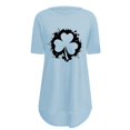 thumbnail image 3 of Pxiakgy Vente Chaude! T-Shirt Trèfle de la Saint-Patrick pour Femmes Chanceux Irlandais Manches Courtes T-Shirt Graphique Trèfle Mode Décontractée Col Rond Manches Courtes Imprimé, 3 of 6
