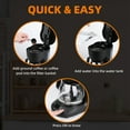 thumbnail image 3 of KNDKO 5-Cup Coffee Maker, 700W Quick-Heating Coffee Machine with 2-Hours Keep Warm & Timing Function, Glass Carafe(0.75L), 3 of 10