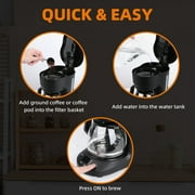 KNDKO 5-Cup Coffee Maker, 700W Quick-Heating Coffee Machine with 2-Hours Keep Warm & Timing Function, Glass Carafe(0.75L)