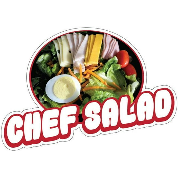SignMission D-DC-24 Chef Salad19 24 in. Chef Salad Decal Concession Stand Food Truck Sticker