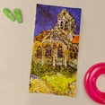 thumbnail image 3 of CafePress - Van Gogh Church Auvers Geometric - Large Beach Towel, Soft 30"x60" Towel with Unique Design, 3 of 3
