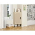 thumbnail image 2 of Corner Cabinet ,Rattan Door,Freestanding Corner Tables For Small Spaces, Corner Shelf Stand For Living Room, Kitchen, Bathroom, Bedroom, 2 of 12