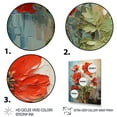 thumbnail image 3 of Designart "Red Geraniums Scarlet Bloom Collage II" Floral & Botanical Floater Framed Wall Art Living Room, 3 of 7