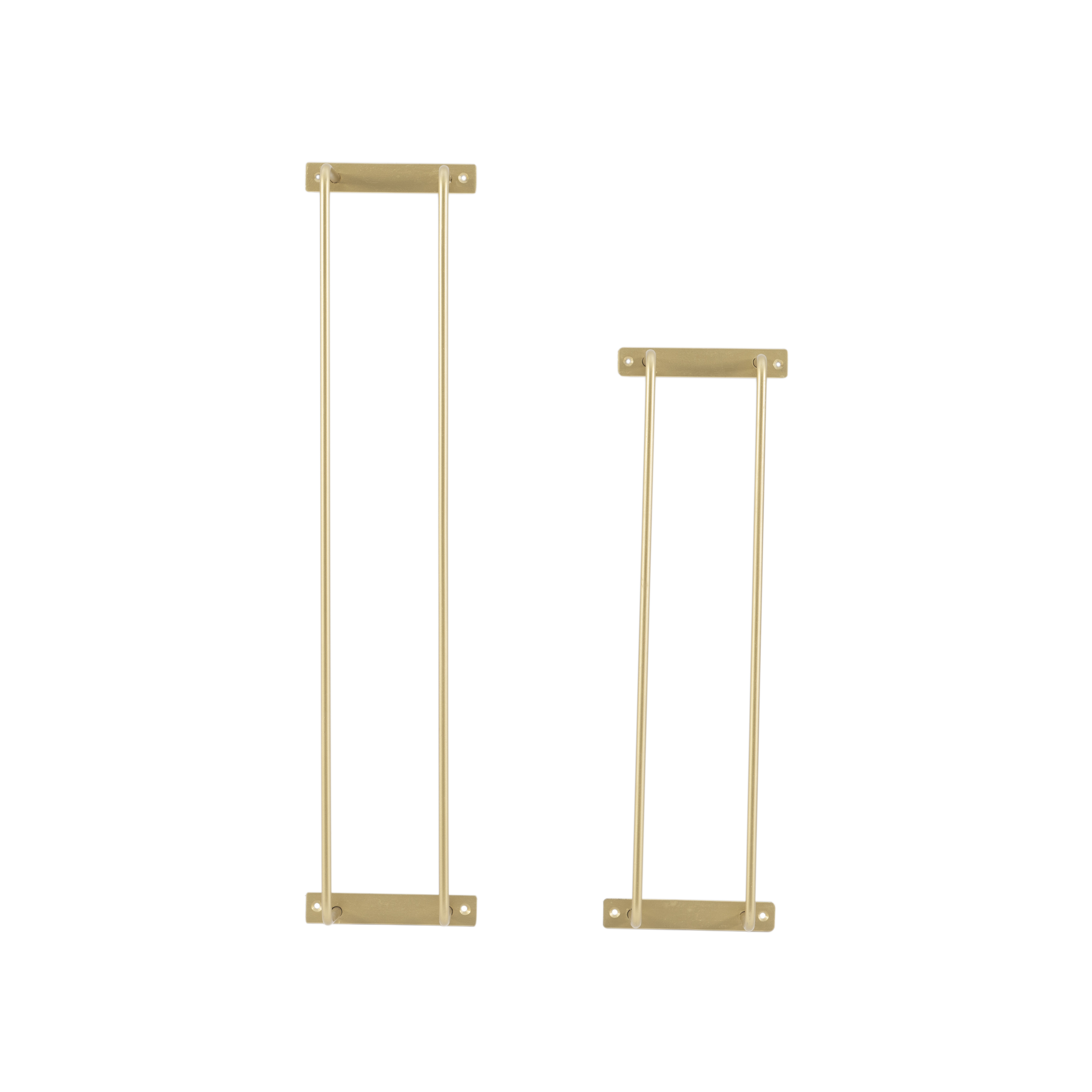 Brabson Wall-Mounted Metal Bathroom Towel Rack, Set of 2, Gold
