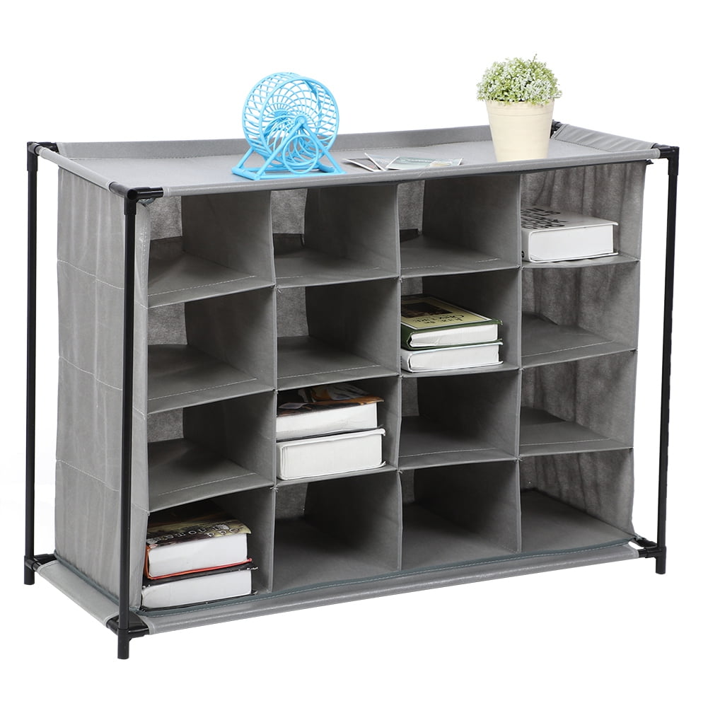 LHCER NonWoven Standing Storage Rack Shelf Bookcase Bookshelf Book