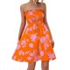 thumbnail image 1 of Gibobby Vestido Mujer Casual de Playa Verano Vestidos casuales de verano para mujer Vestido sin mangas con estampado de flores Vestido casual de playa(Naranja,G), 1 of 5